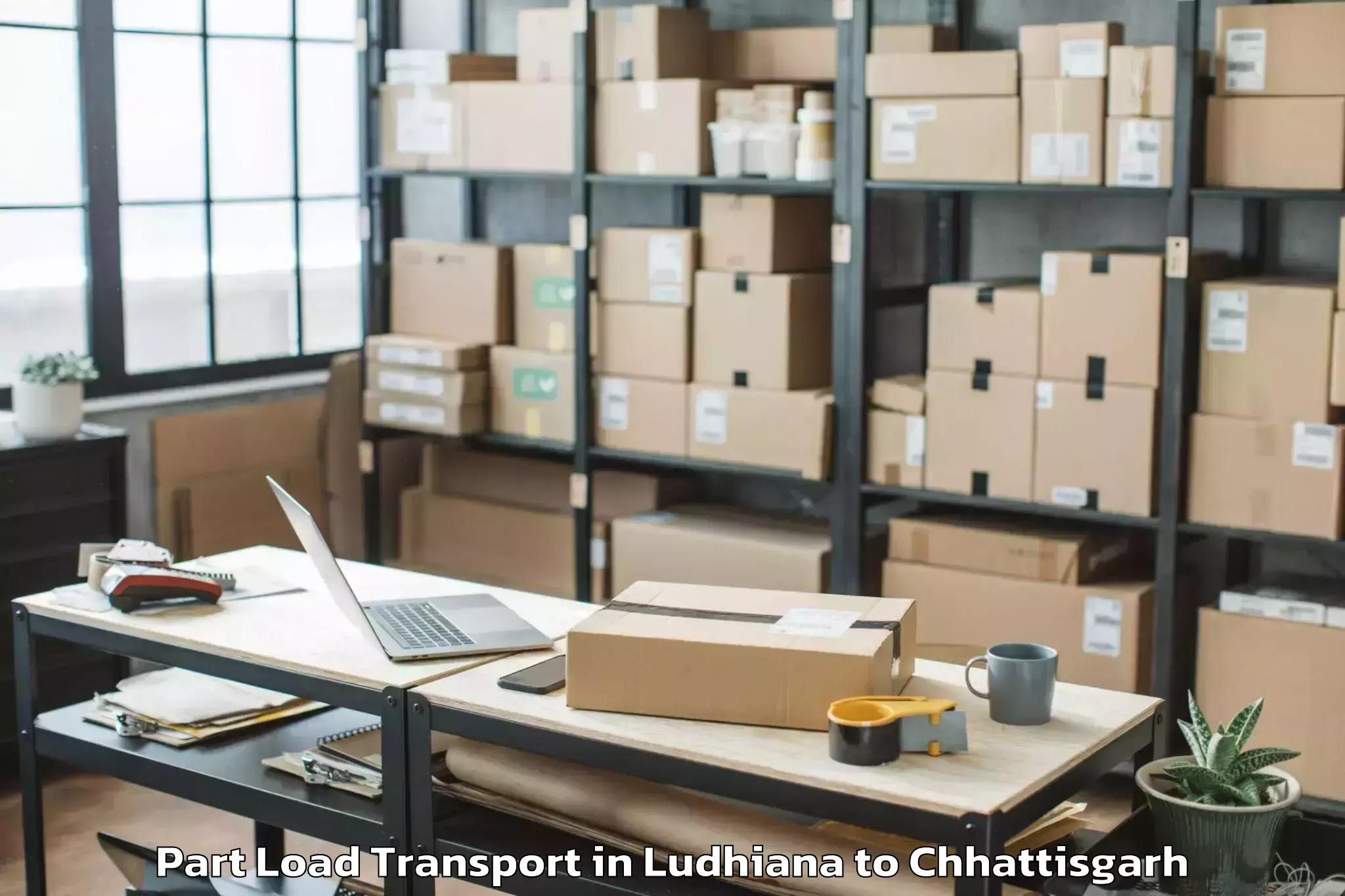 Top Ludhiana to Bhairamgarh Part Load Transport Available